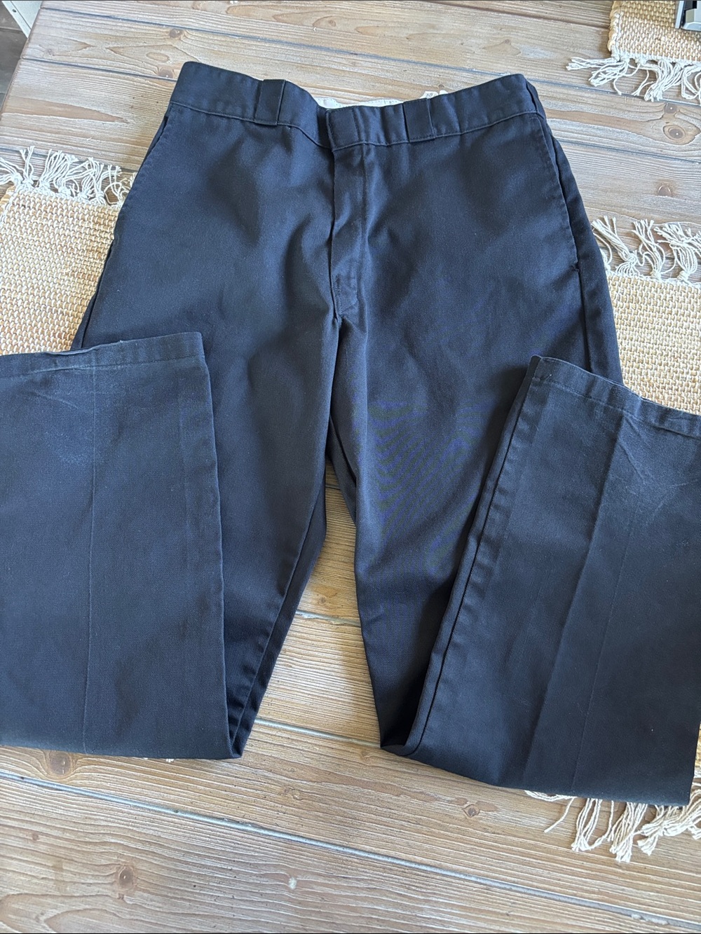 Dickies Men's Black Chino-Style Work Pants Original Fit
